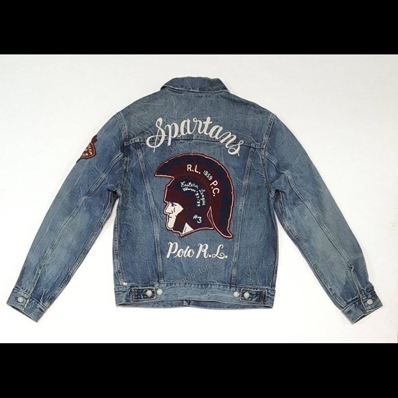 Spartan Polo Rl Embroidered Jean Jacket 